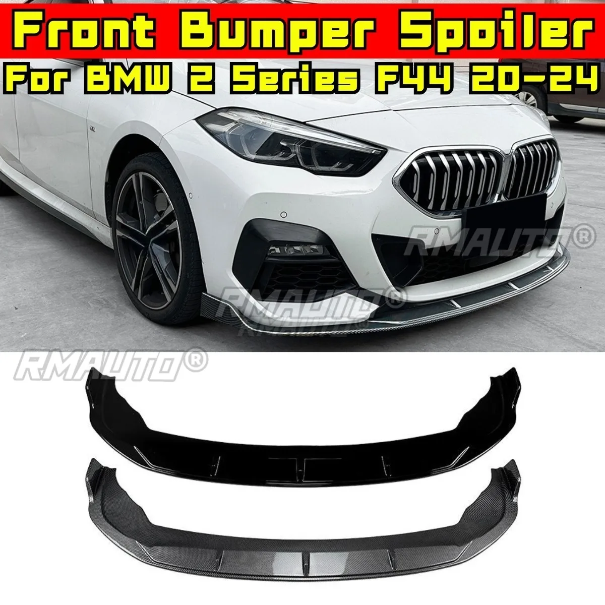 

Для BMW 2 серии F44 M Sport 2020-2024 автомобильный передний бампер, разделитель для губ, диффузор, комплект кузова, защита бампера, защитная крышка
