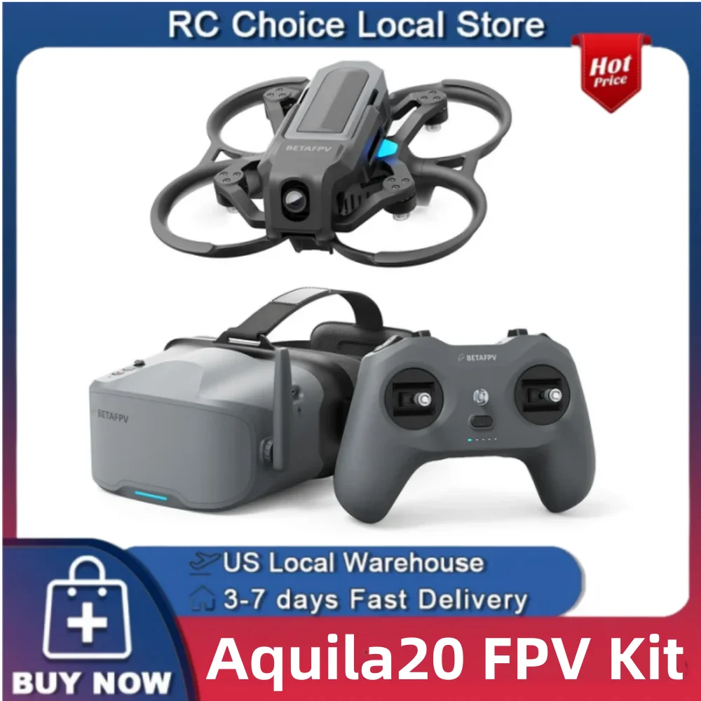 BETAFPV Aquila20 Brushless Whoop Quadcopter with LiteRadio 4 SE Radio Transmitter VR04 FPV Goggles FPV Kit RTF for Beginners