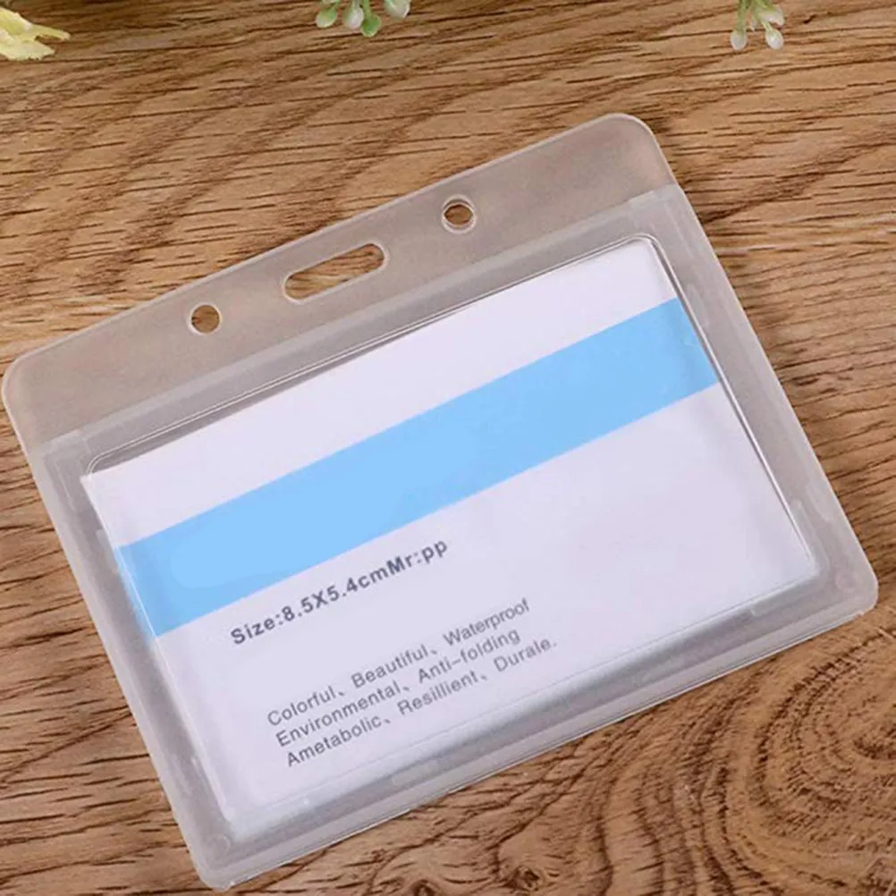 10Pcs Chest Card Holders Waterproof Scratch Resistant Id Badge Covers Office School Everyday Holder Protector Case