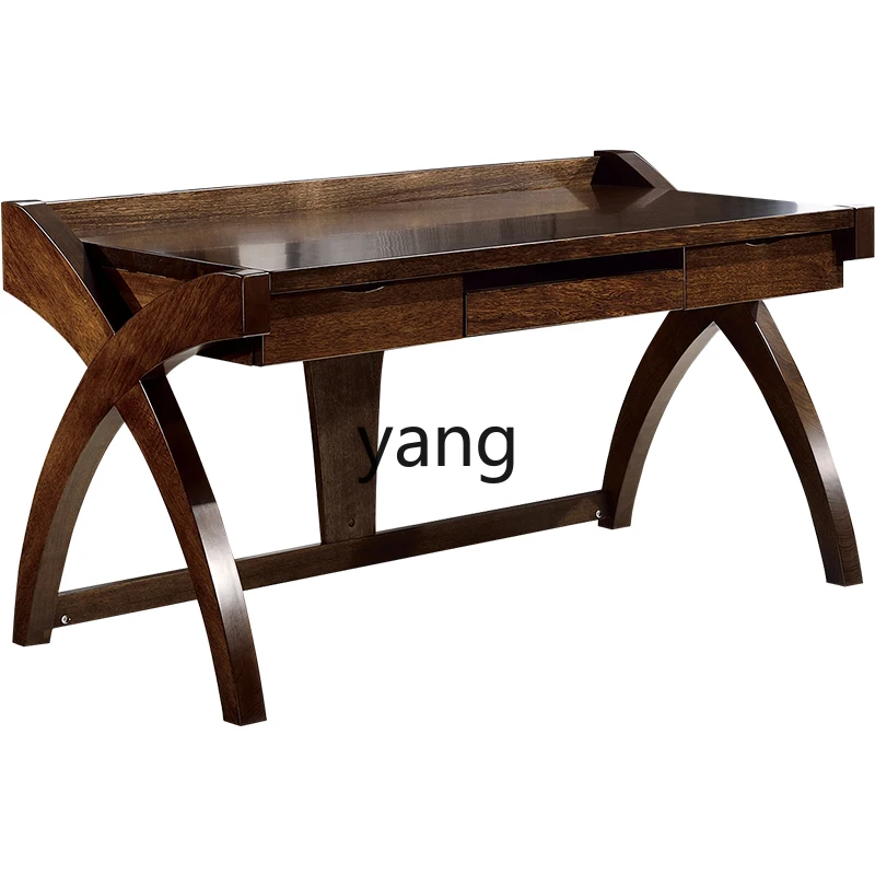 

LXL Simple Modern Solid Wood Desk Chinese Calligraphy and Painting Desk Study Computer Desk