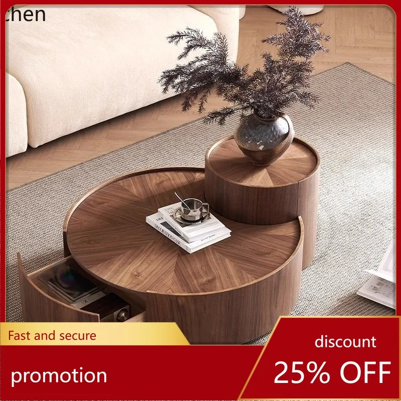 

ZML New Chinese Style Round Tea Table Combination Creative Living Room Household Furniture Supplies