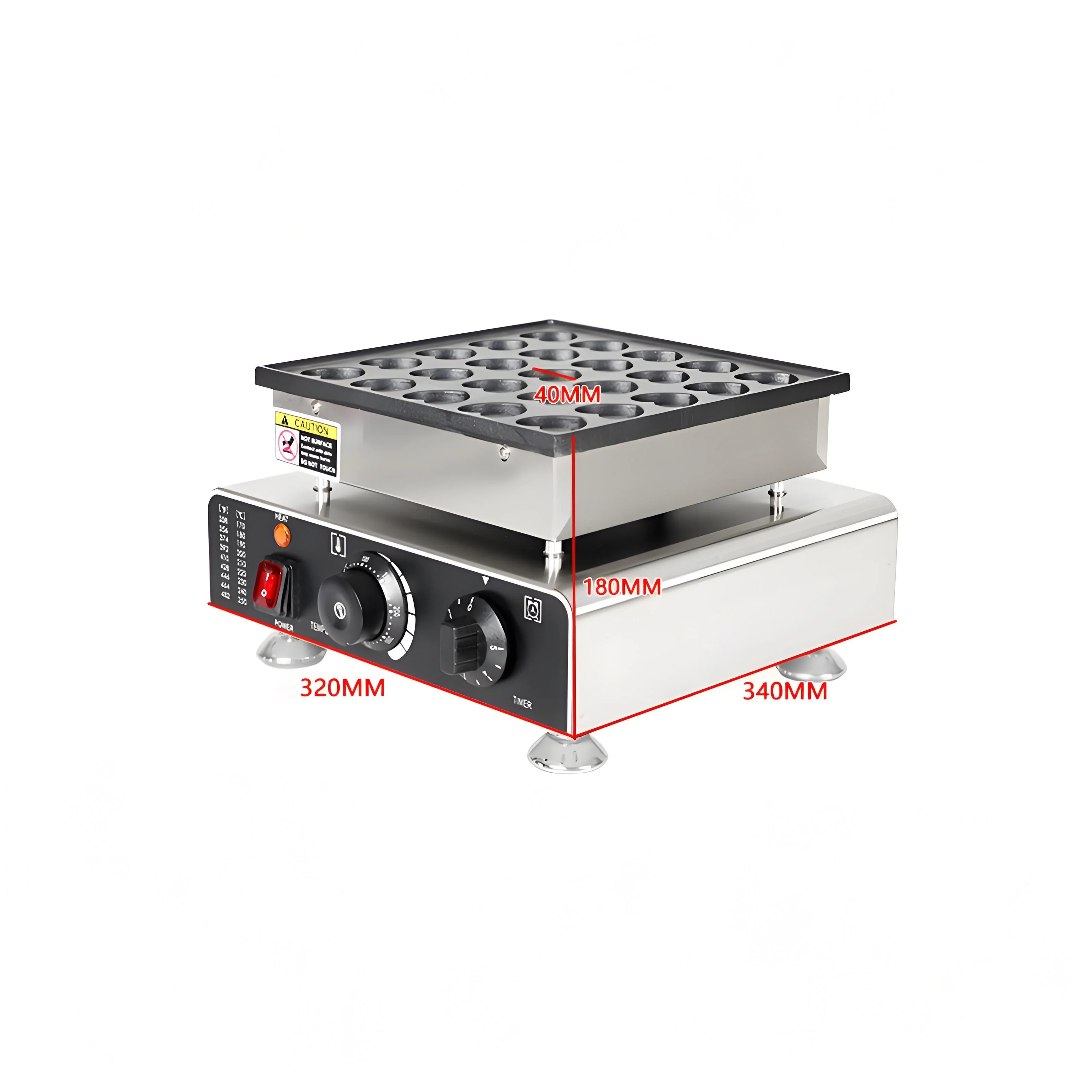 High Quality Mini Pancake Maker 110V/220V Heart Shaped Waffle Maker Made for Red Bean Pancake Snacks