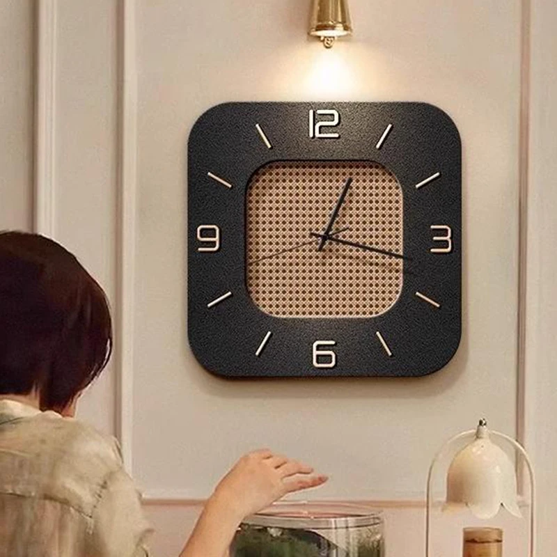 Retro Wall Clock Modern Living Room Luxury Wall Led Watch Nordic Minimalist Clocks Bedroom Silent Clock Interior Ornaments