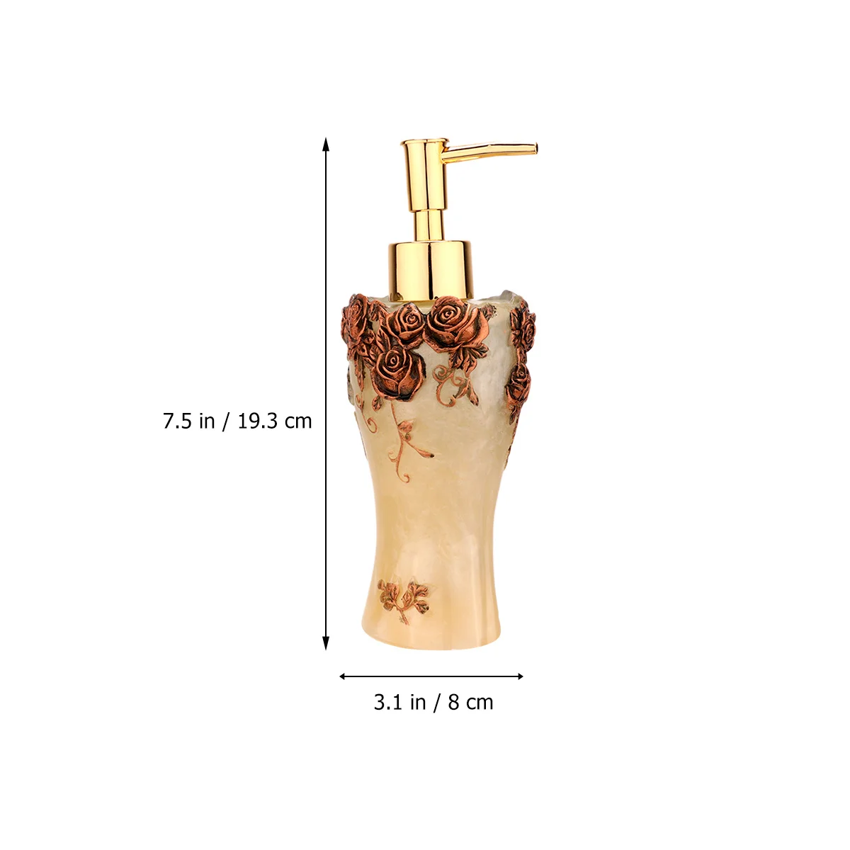 Bottiglia vuota con pompa dispenser vuota in bronzo rosa stile europeo portatile per shampoo per il lavaggio del corpo Sapone per le mani riutilizzabile riutilizzabile
