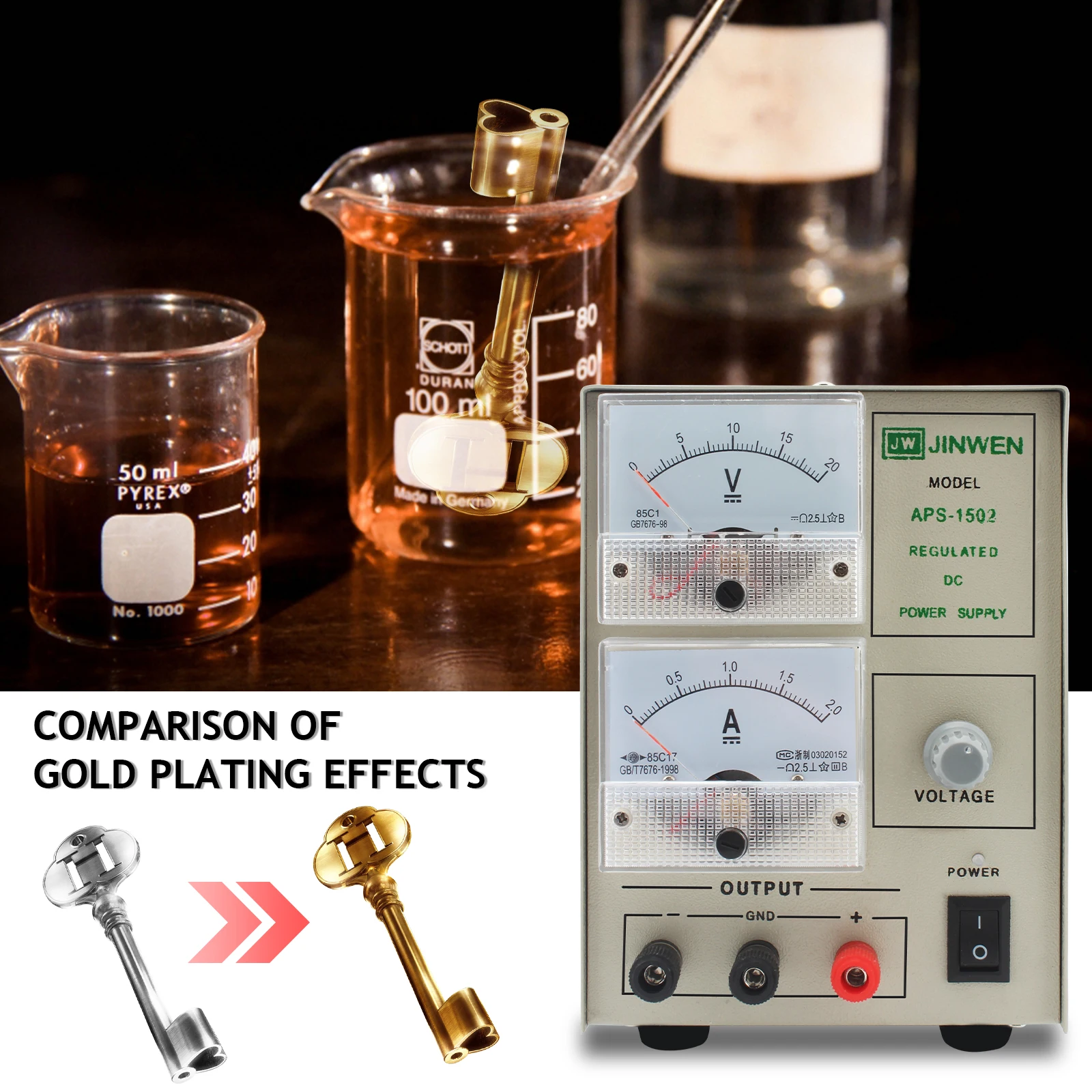 Gold Plating Kit 2A Machine Electroplating Silver Gold Plating Machine Jewelry Plater for Electroplating Processing