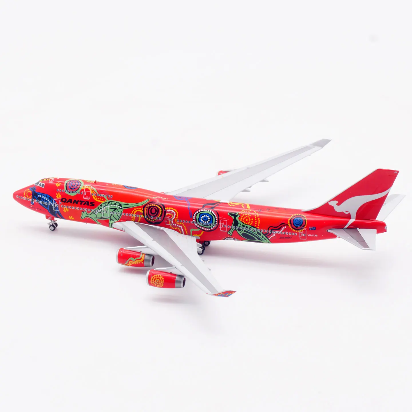 B616502 سبيكة تحصيل طائرة هدية HX نموذج 1:400 Qantas الخطوط الجوية بوينغ B747-400 دييكاست نموذج طائرة VH-OJB مع حامل