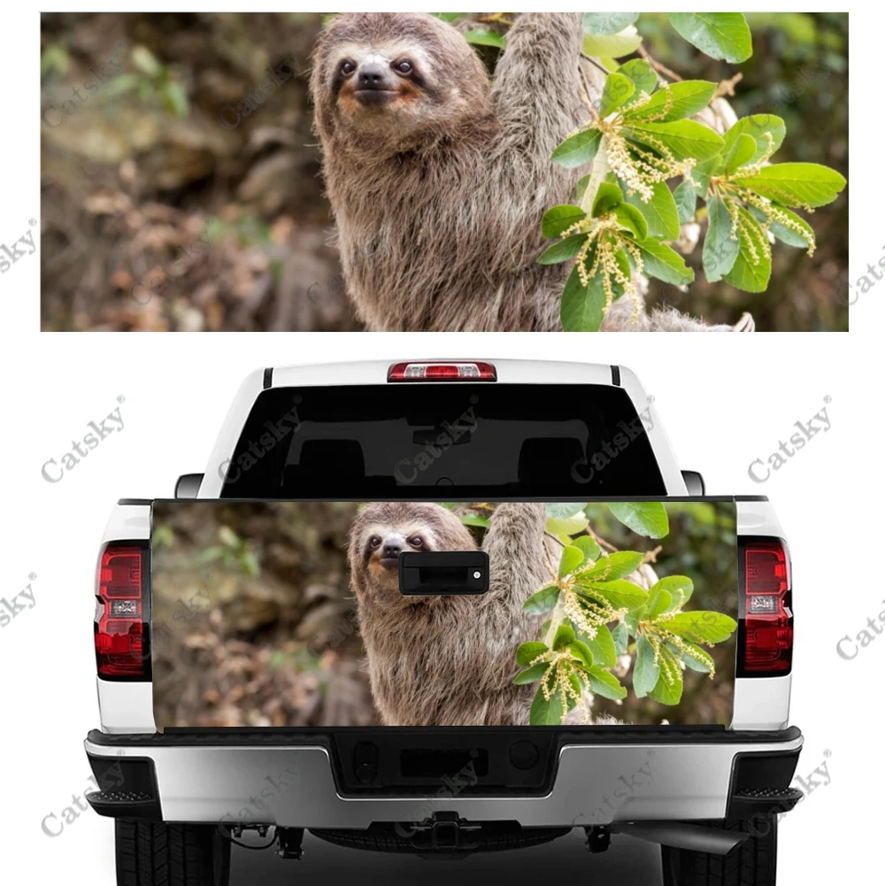 

Cute Sloth Car Tail Trunk Protect Vinly Wrap Sticker Decal Auto Accessories Hood Decoration Engine Cover for SUV Off-road Pickup