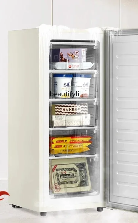 

A61 Vertical freezer, full freezer, side door drawer type milk storage, quick-freezing small refrigerator