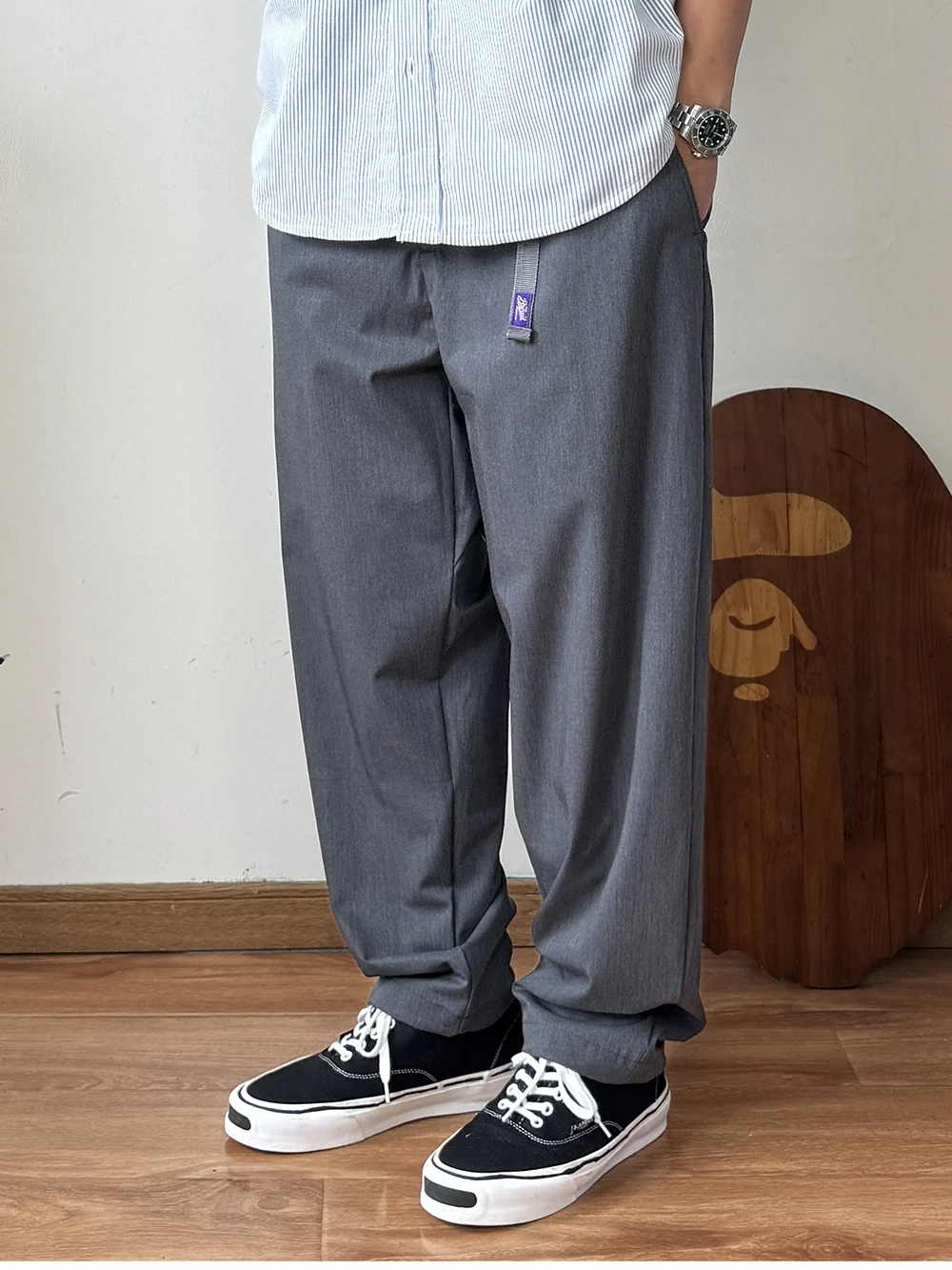 Loose Casual Men's Summer Jeans Anti-Wrinkle Drapey Comfortable Workwear Trousers Harctamy Brand Mid-Low Waist Long Pants