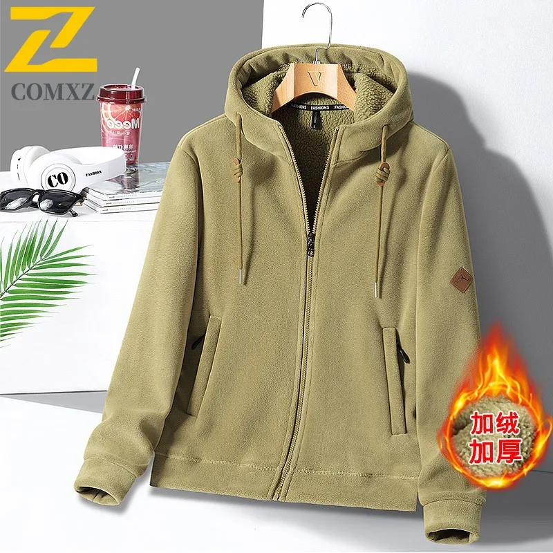 

COMXZ Мужская куртка Повседневный дизайн с капюшоном Многофункциональная парка для приключений на открытом воздухе Уличный стиль Легкое зимнее новое мужское пальто