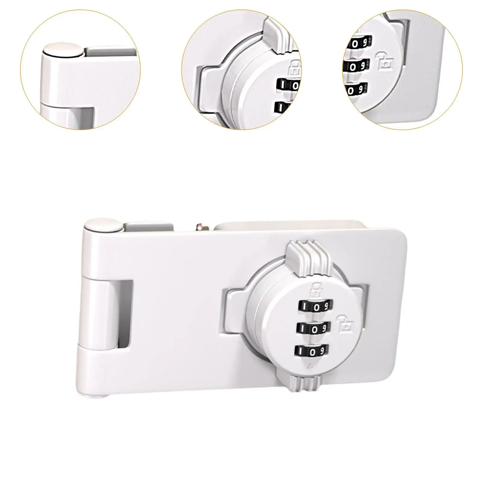 Keyless Cabinet Lock Iron Zinc Alloy Password Rotary Hasp Mechanical Entry Door Lock for Closet Drawer Mailbox