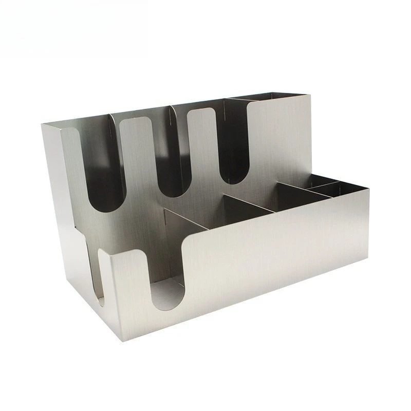 

Storage box 304 stainless steel straw storage rack cup holder multi-function