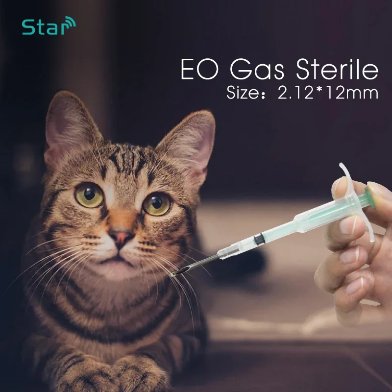 ISO14443A 13,56 Mhz NFC Trasponder in vetro Siringa Ntag216 Unità iniettore microchip RFID per l'identificazione di animali bovini di cani