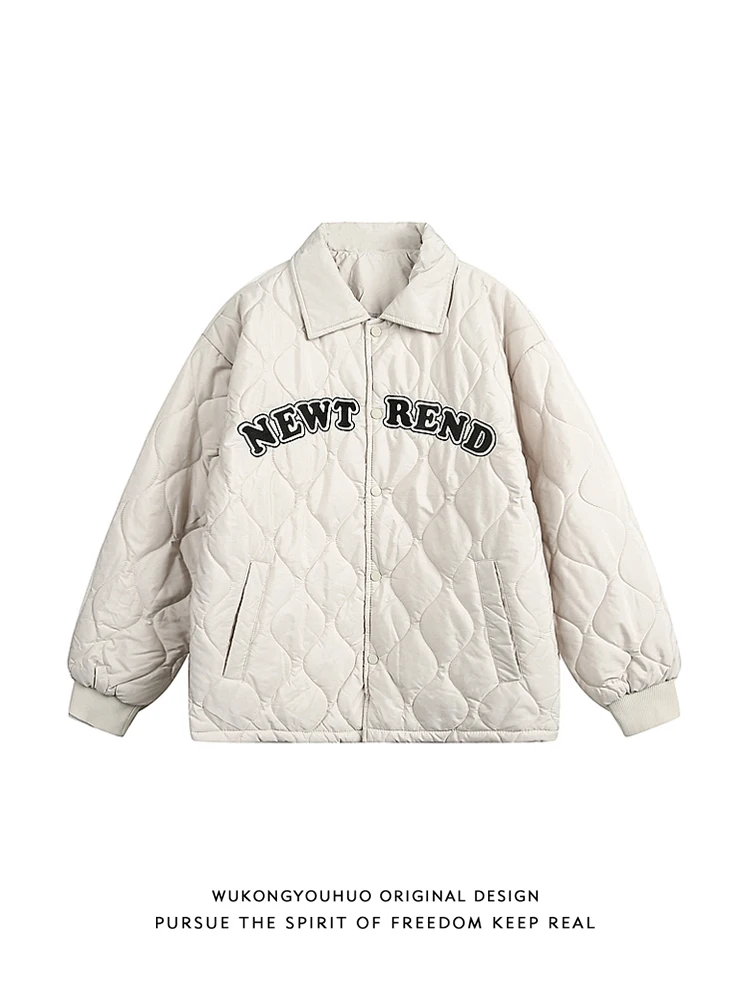 

Warmth And Sle: Men's Cotton Jaet with Stand Collar And Embroidered Gourd Pattern Vintage Winter Coat for Couples