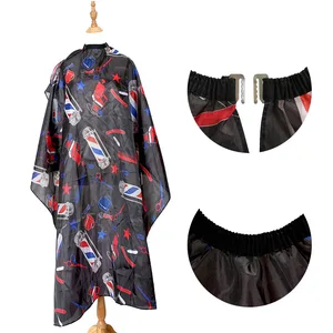 Waterproof cloth for hairdresser, haircut cloth, lounge, barber cover, retro aprons for stylist, haircut, professional 11 Main Sales Barbeiro Cover - №3