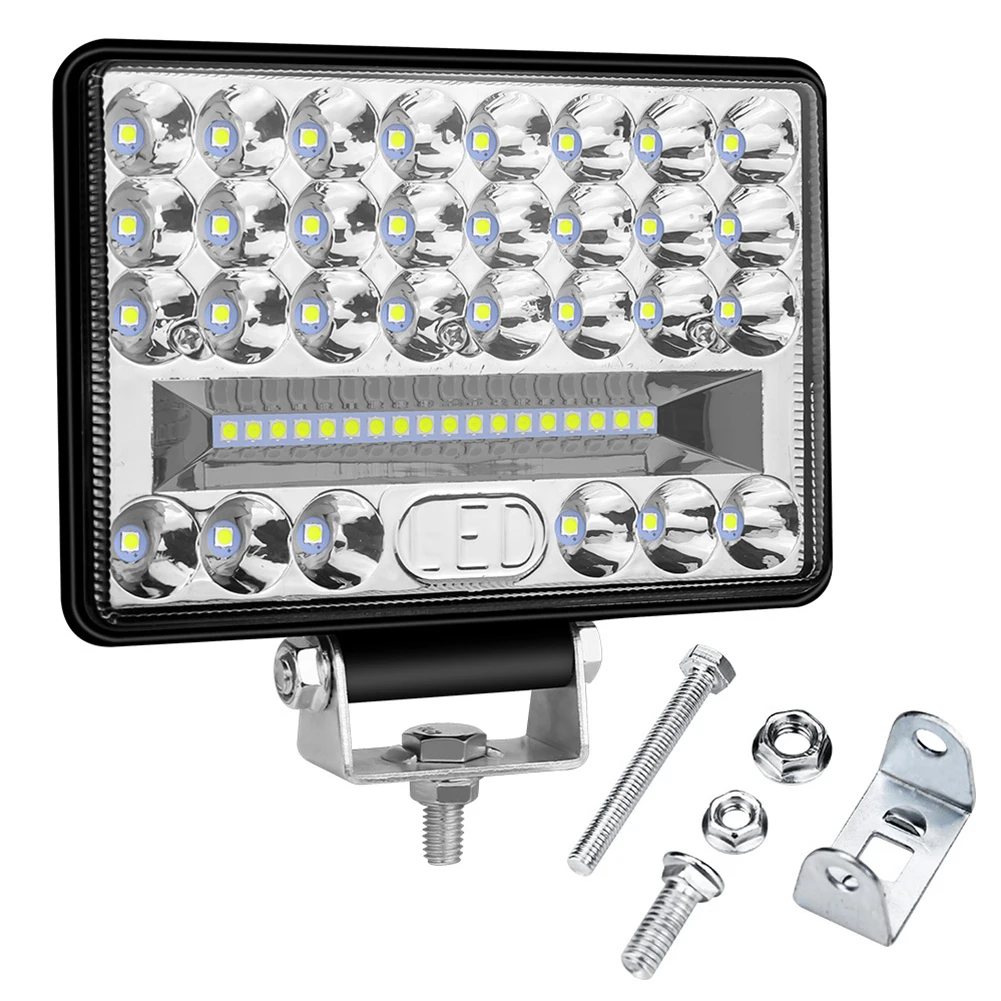 

Lamp Work Lights Replacement Spotlight+floodlight -40℃-85℃ 144W LED 48pcs LED 6500K 7200LM Accessories Aluminum+LED