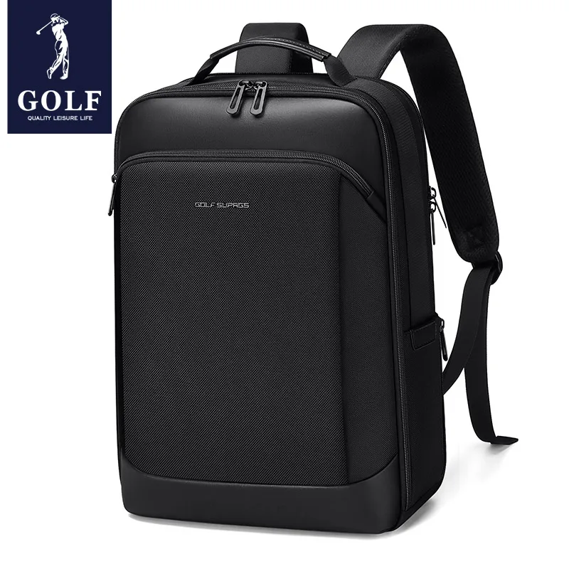 Mochila de GOLF para hombre, mochilas para ordenador portátil, hombre de negocios de 15, 6 pulgadas, maletín negro, mochila para hombre, mochila delgada impermeable para el trabajo