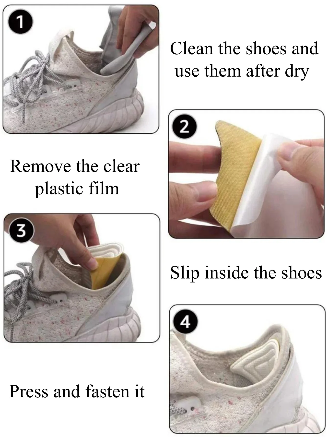 3-24Pairs النعال منصات كعب للأحذية الرياضية قابل للتعديل حجم مكافحة ارتداء قدم وسادة وسادة إدراج نعل كعب حامي الخلفي ملصق