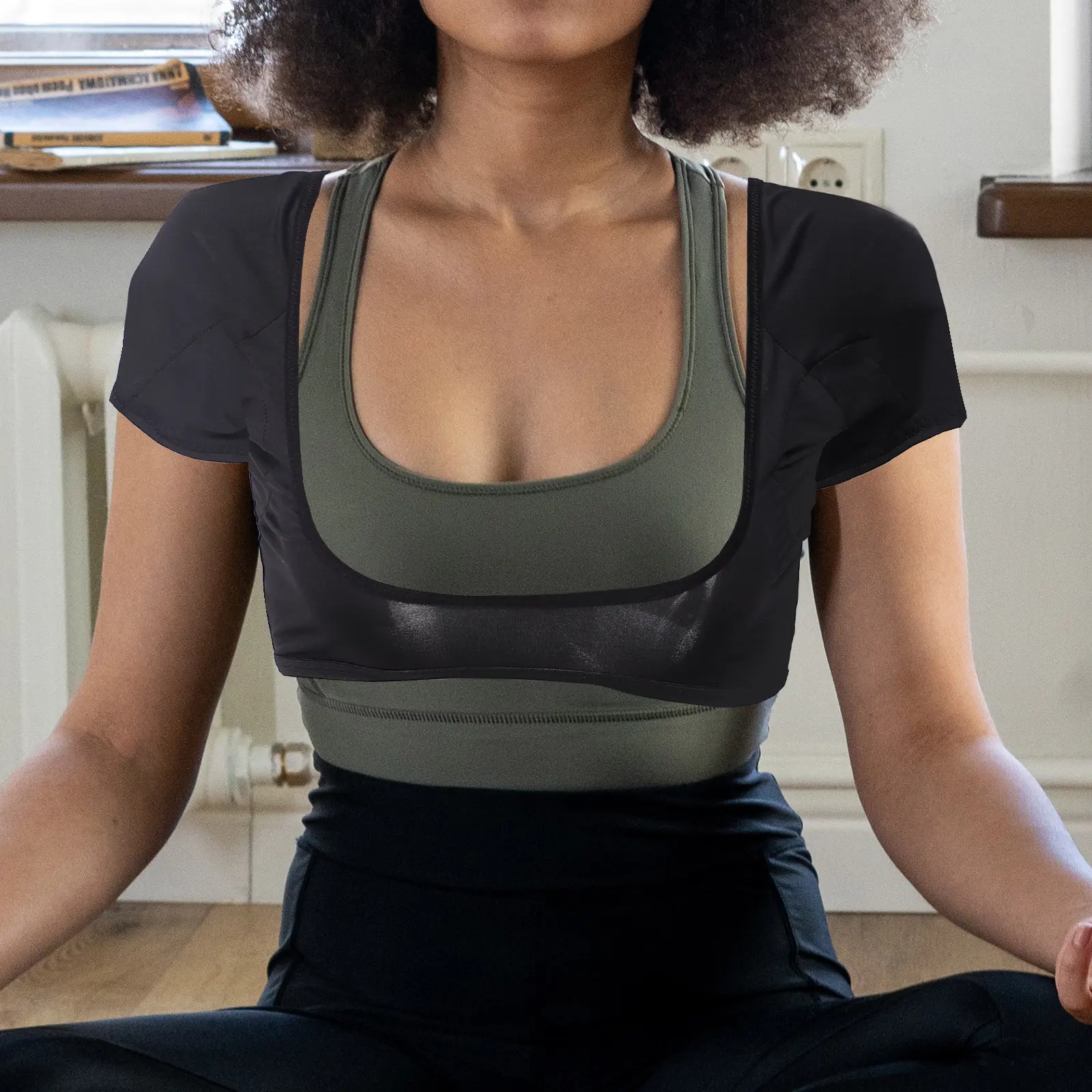 

Breathable Underarm Sweat Vest Women Durable Washable Elastic Thin Sweatproof Armpit Sweat Cushion Summer Workout Running Vest