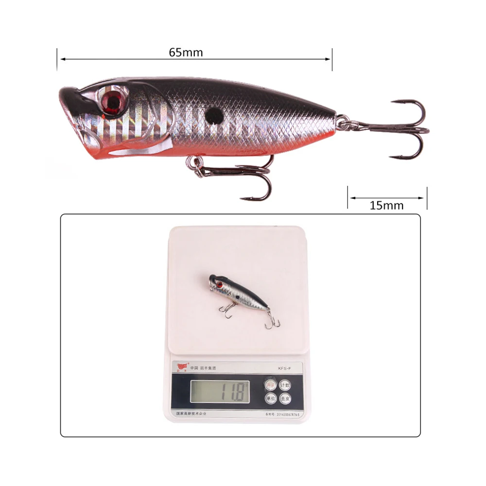 G-DIAO-Hard Popper Fishing Lures, Artificial Bait, Topwater, Crank, Trout, Fishing Goods, 6.5cm, 11.8g