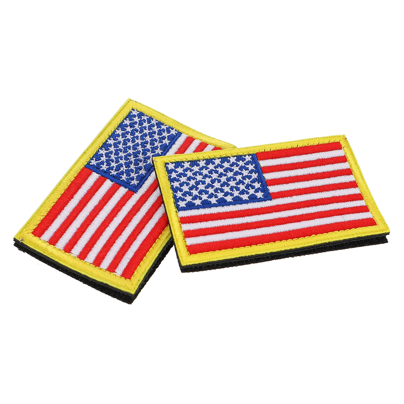 2 Pcs American Flag Patch Clothing Decorative Sticker Decoration Designed Backpack Patches Embroidered Embroidery