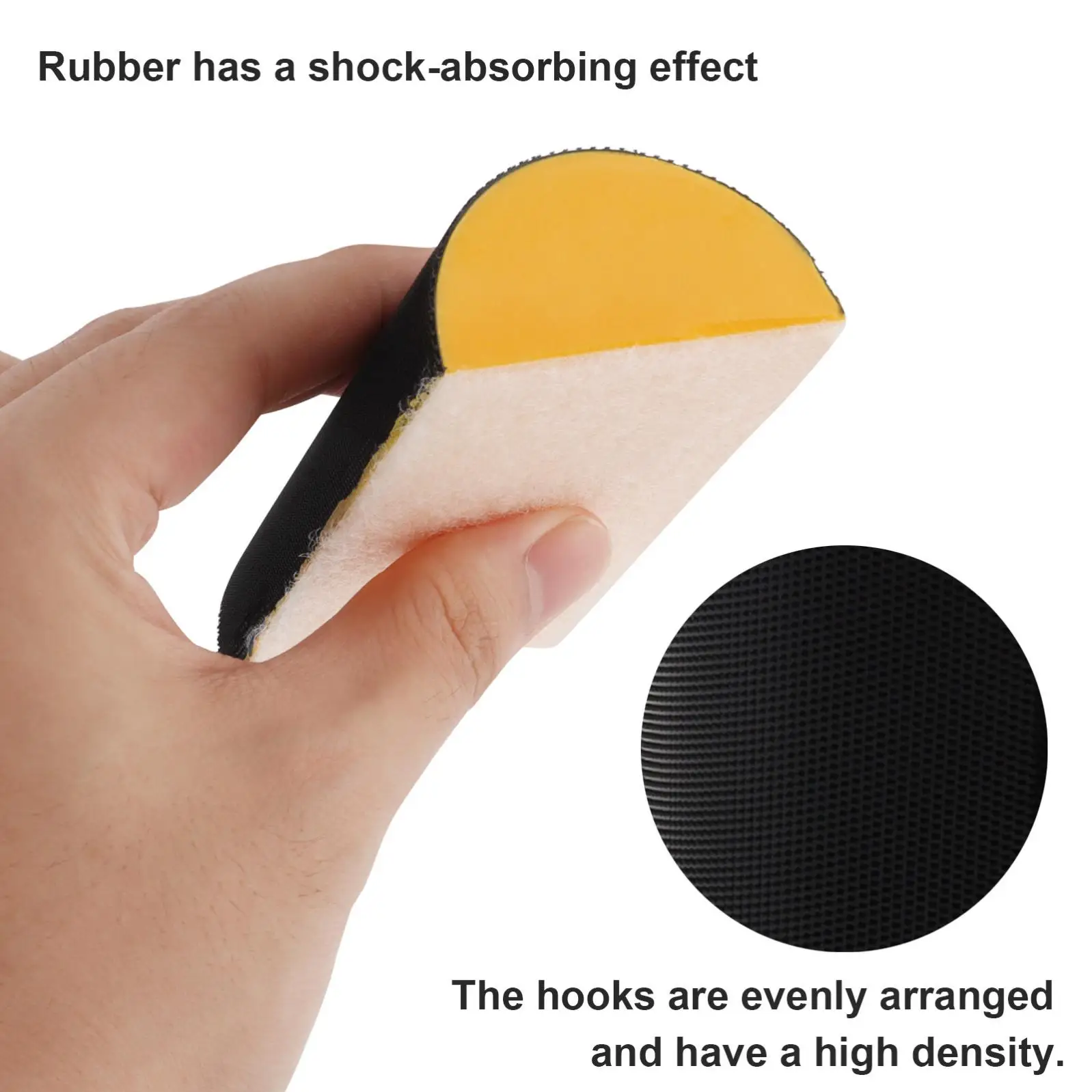 Imagem -05 - Mão Lixar Bloco Gancho e Loop Assorted Shaped Disc Holder Esponja de Moagem Ferramenta Abrasiva Ferramenta Manual de Moagem