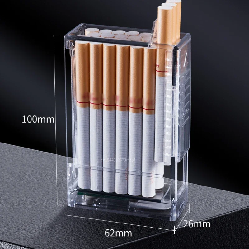 Cigarette Lighter Cigarette Case All-in-one Machine Charging Creative Transparent Automatic Pop-up Cigarette Case Lighter