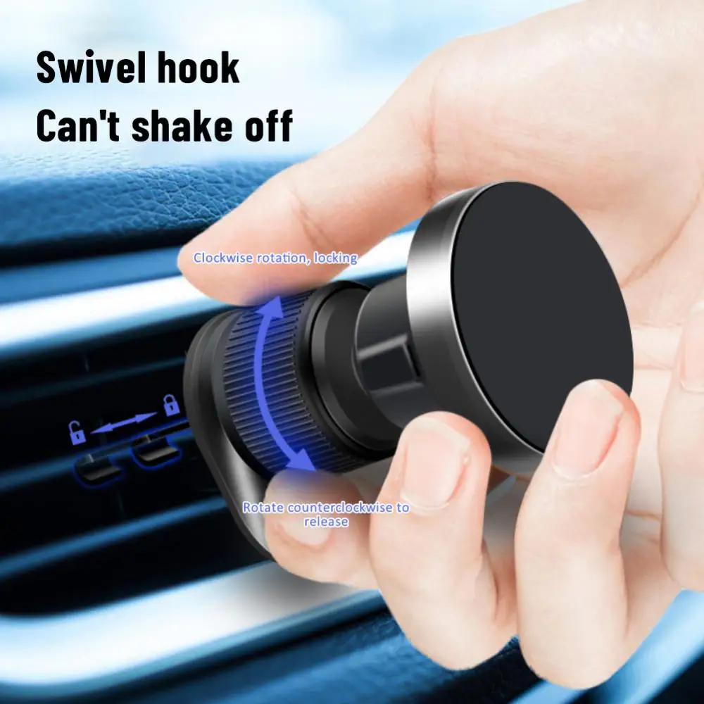 Universal Car Magnetic Phone Holder 360 Degree Rotating ABS Silicone Air Outlet Hook Type GPS Smart Phone Holder Mount Bracket