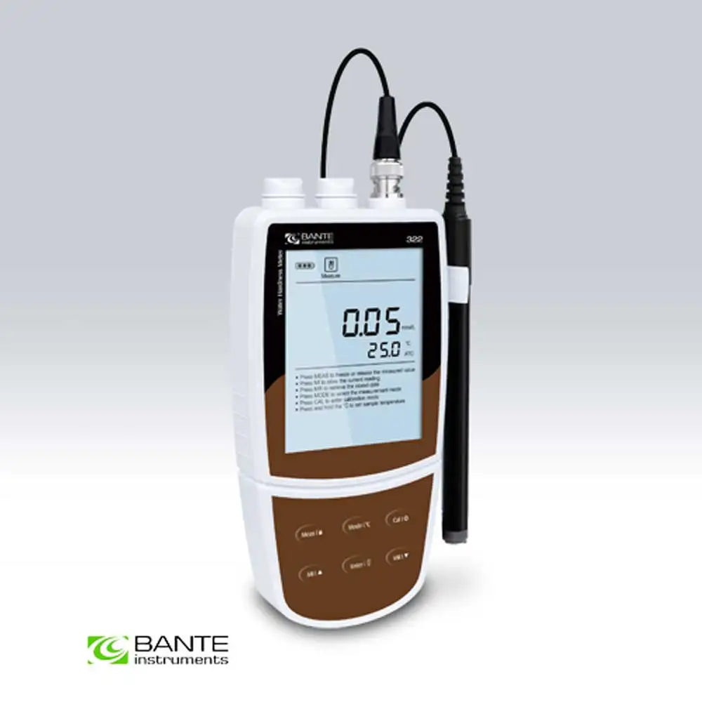 Portable Water Hardness Meter Tester German/English/French Degree usb to PC High Precision Quality Brand BANTE Professional