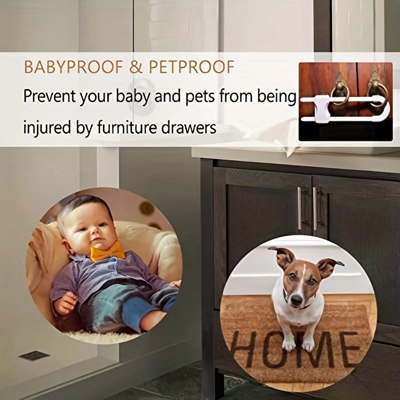 أقفال خزانة أمان للأطفال ، قفل خزانة حماية للأطفال ، مزلاج خزانة للأطفال ، مقابض أبواب خزانة ، 2 ، 4 ، #4