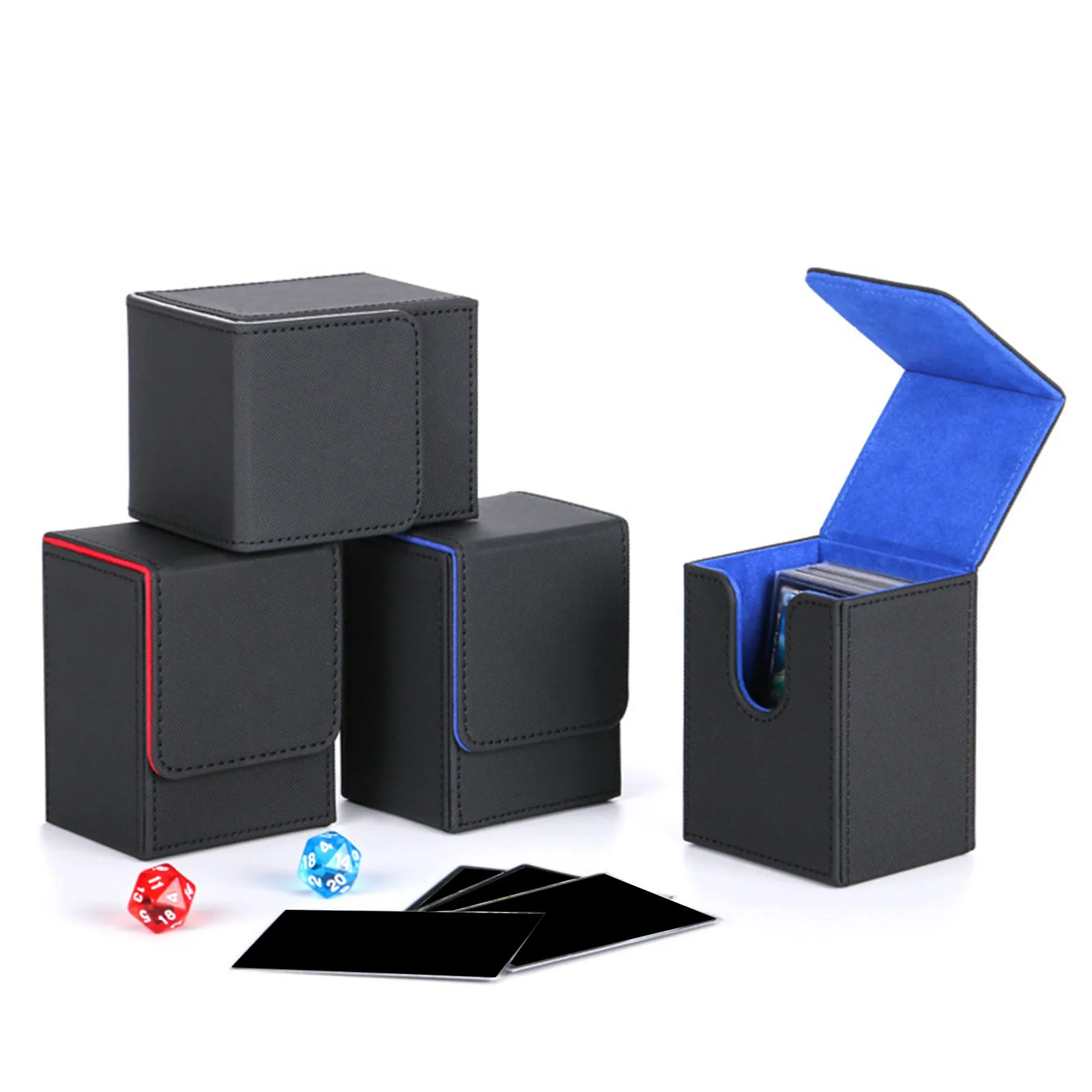 New Trading Card Deck Box Lightweight Holds 100 Trading Card Durable with Baffle Holder for TCG Collectible Cards Card