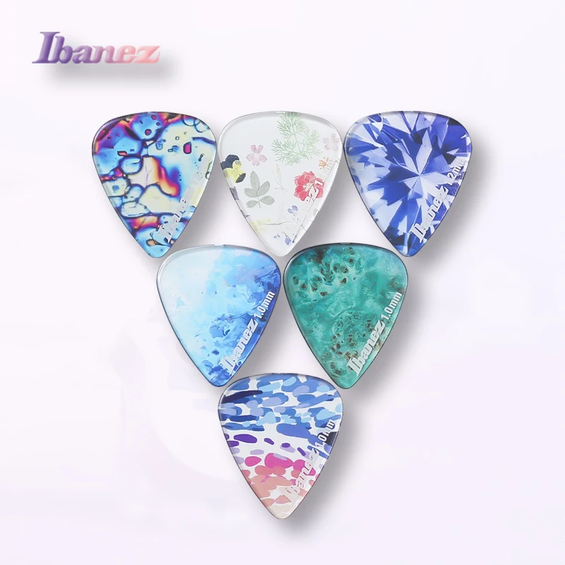 Ibanez Guitar Picks Kaleidoscope Series Plectrums Transparent 1.0/1.2 mm Guitar Accessories