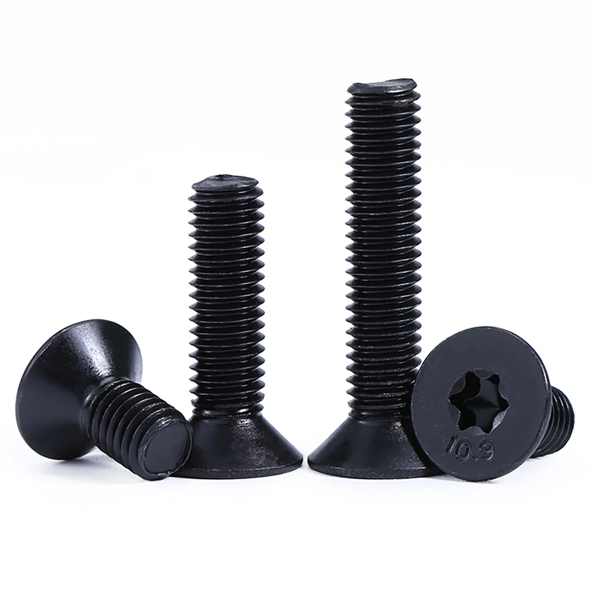 5/10/20Pcs M3 M4 M5 M6 M8 M10 10.9 Grade Black Alloy Steel Six-Lobe Torx Countersunk Flat Head Screws Anti-theft Security Bolt