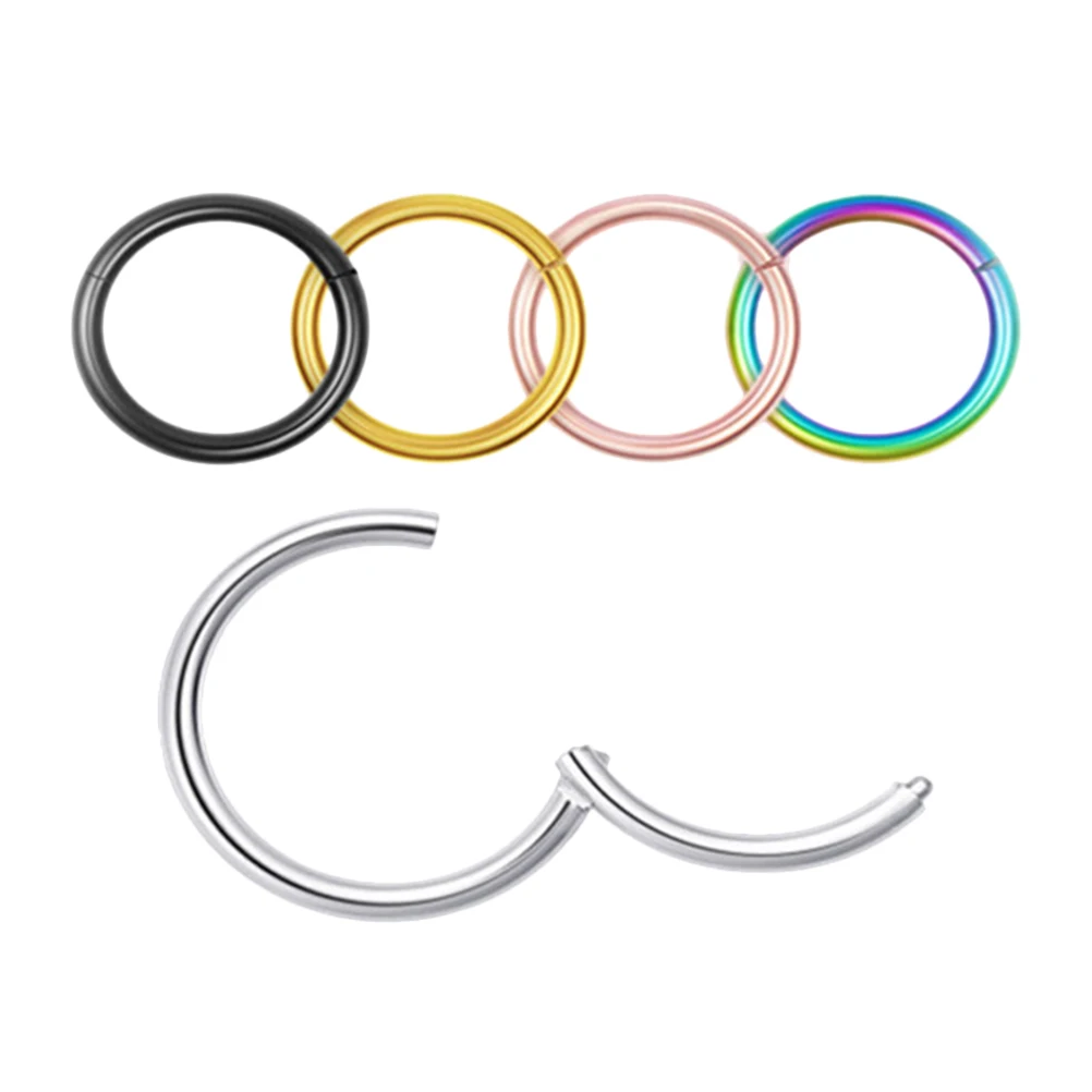 

5 Pcs Nose Ring Earrings Hoops Body Piercing Jewelry Stainless Steel Piercings