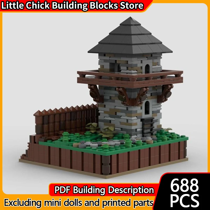 

City Street View Model MOC Building Bricks Roman Ancient Limes Tower Modular Technology Children Holiday Gifts Assemble Toy Suit