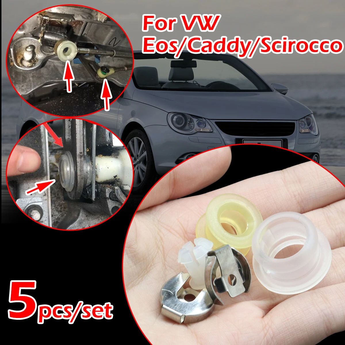 

Set For VW Scirocco 1974-2017 Caddy MT Gearbox Repair Kit Shifter Cable End Bushing Selector Lever Rods Car Parts Trambulator