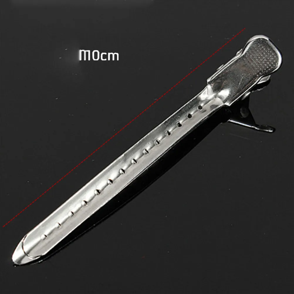 12Pcs Long-Nose Professional Hair Dye Clips Stainless Steel Aluminum for No-Mess Coloring Salon Hairdressing Hair Dye Tool