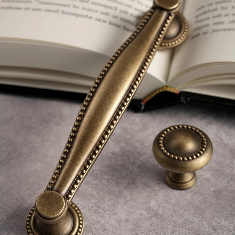 Solid Brass Antique Bronze Cabinet Door Handle Shell Style Cabinet Handles Furniture Drawer Handle Kitchen Drawer Knob Hardware