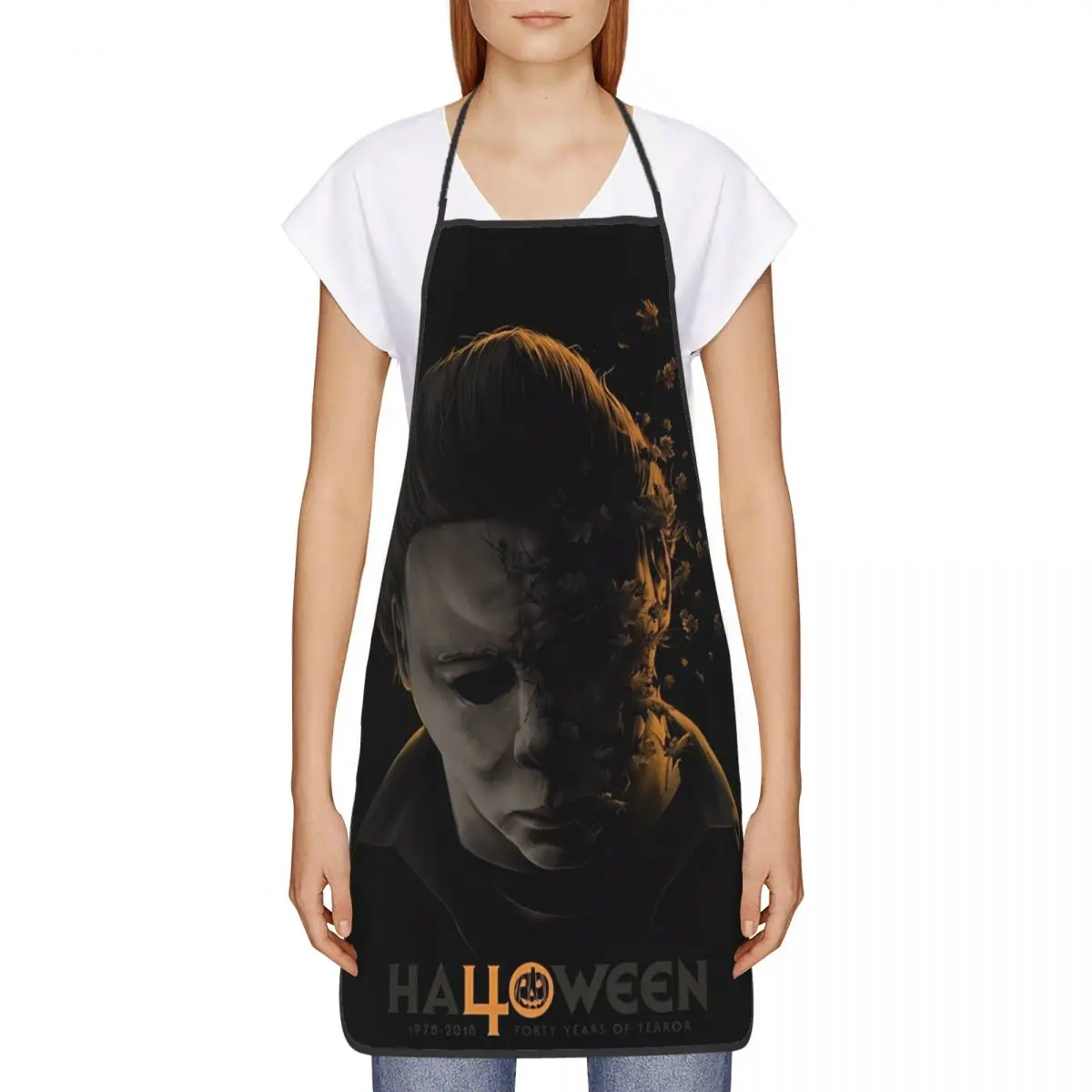 Halloween Michael Myers Aprons Printed Garden Bib Horror Movie Polyester Cuisine Cooking Baking Household Cleaning Pinafore