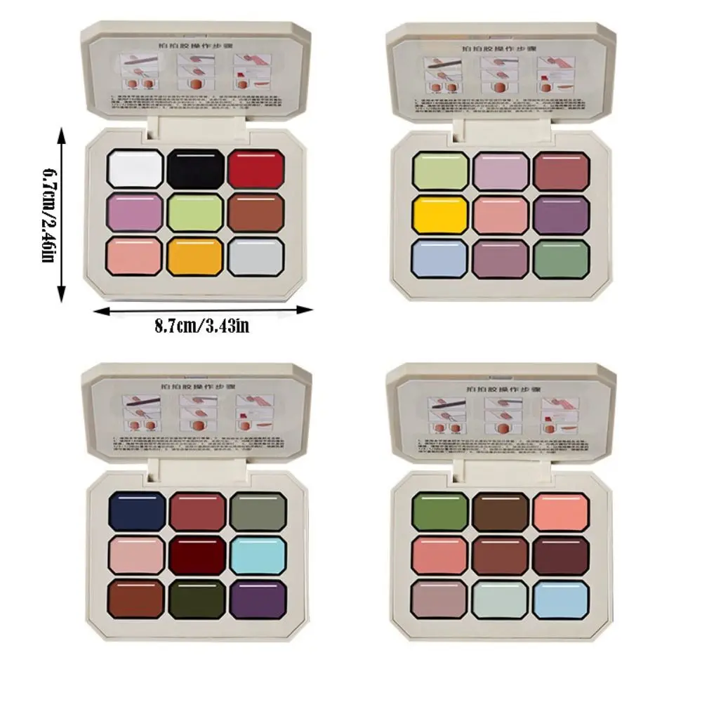 미니 4IN1 팻 옴브레 젤 네일 폴리쉬 프렌치 네일 매니큐어 9색 간편 그라데이션 페인팅 젤 UV 바니쉬 페인트 아트 젤 DIY용