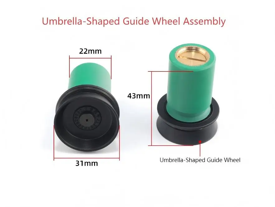 Waterproof Guide Pulley, Umbrella-Shaped guide wheel set,Easy-to-Thread Guide Wheel Assembly for EDM machine 1pcs