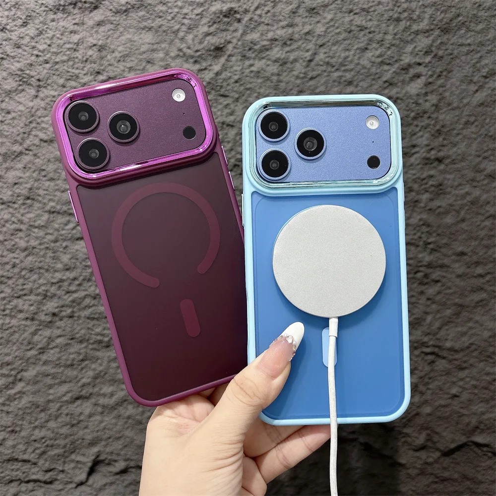 Großhandel für Magsafe Magnetische Matte Hülle für iPhone 18 Pro Max 17 Air 16 15 14 Plus 13 12 11 X XS XR Kabellose Lade-Rückabdeckung – Detail 4