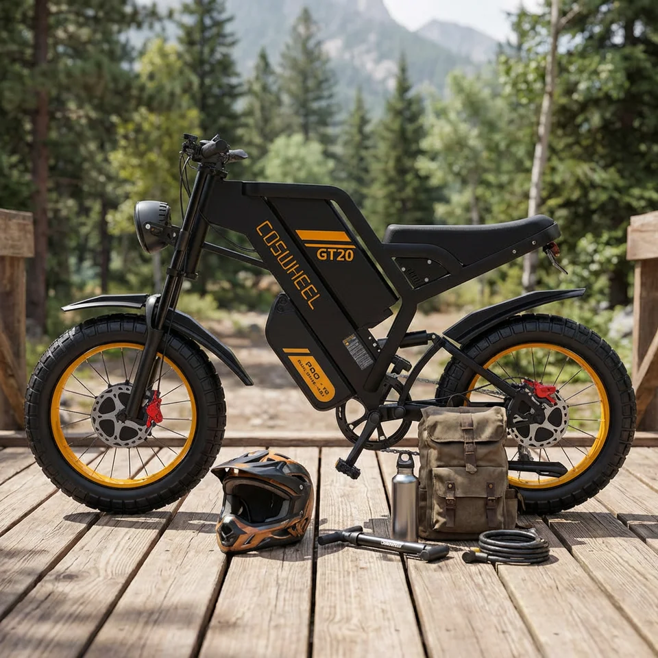 Electric bike GT20PRO peak 4000W motor 48V40AH dual battery off-road electric bicycle 20*4.0 tires all-terrain rideable e-bike image 5