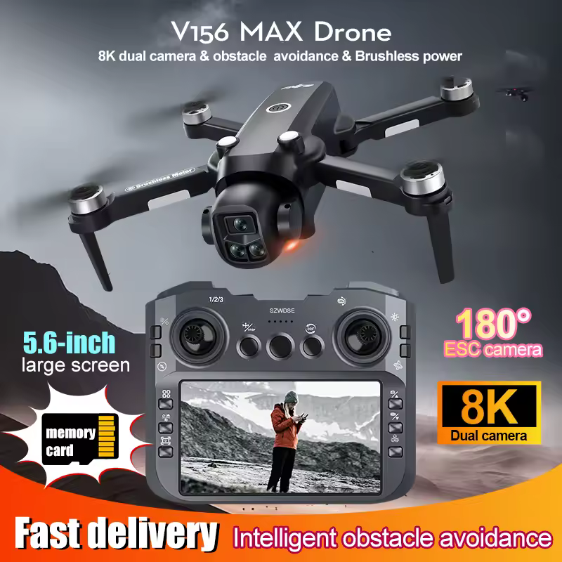 www.inwhented.com
V156 Max Best Camera Drone 8K Professional Drone For Beginners | Camera Remote Control Screen |  Brushless Obstacel Avoidance Drone