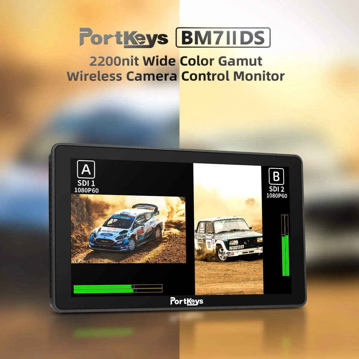 PortKeys BM7ⅡDS 7″ 2200nit Wide Color Gamut Wireless Camera Control Monitor 4K HDMI Full Touch Screen 3D LUT Field Monitor