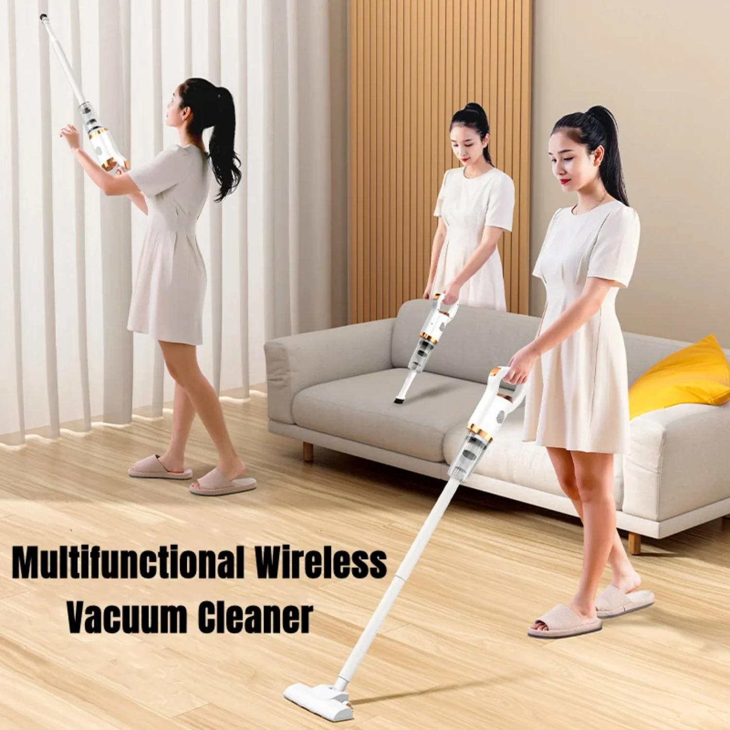 Handheld Vacuum Cleaner Wireless Sweeper 8500Pa Powerful Cordless  Car Remove Mites Floor Dust