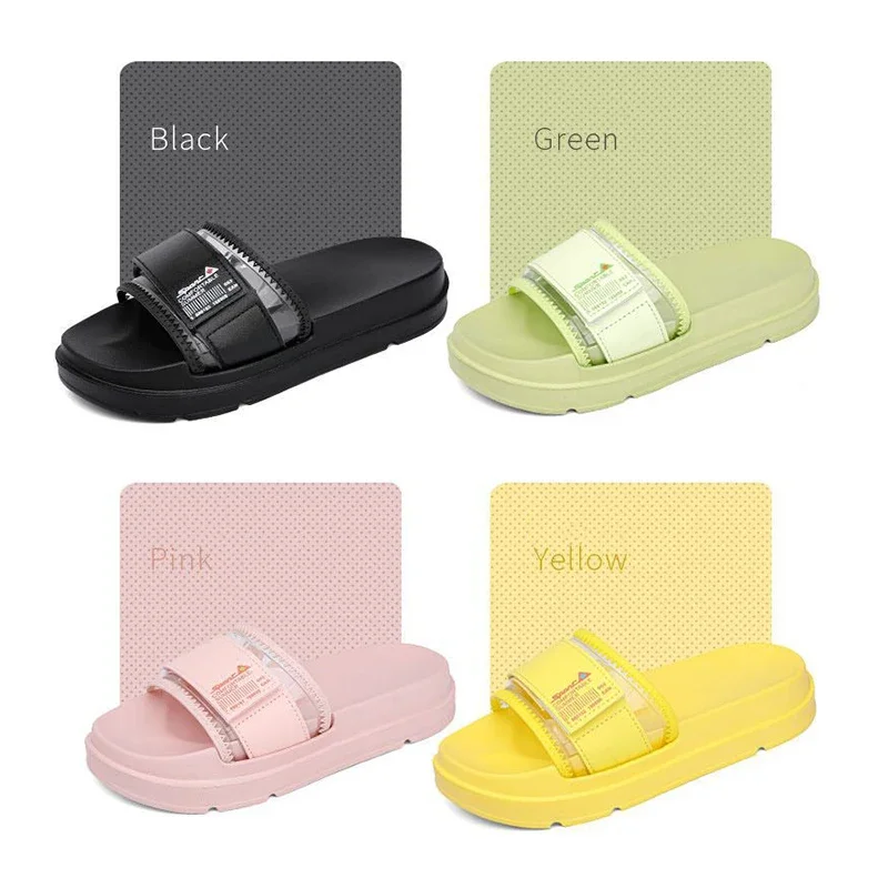 Women Thick Platform Slippers Summer Beach EVA Soft Sole Slide Sandals Leisure Ladies Idoor Bathroom Anti-slip Jelly Shoes