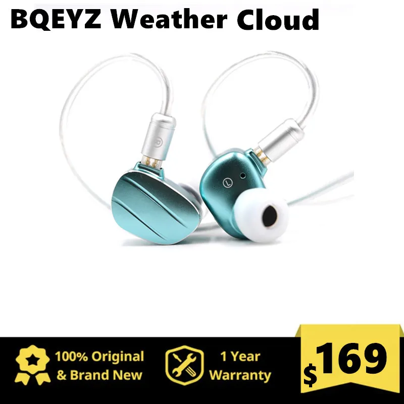 

BQEYZ Weather Series Cloud Wired Earbuds HiFi Earphone IEM 10mm Dynamic Driver 6.8mm Passive Driver High Resolution