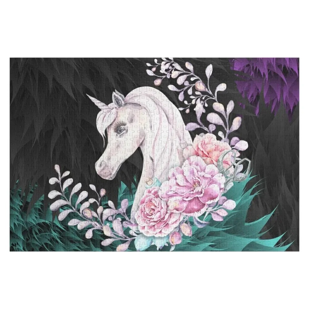 

MAGICAL UNICORN IN THE FOREST Jigsaw Puzzle Personalized Custom Kids Toy Wooden Boxes Puzzle