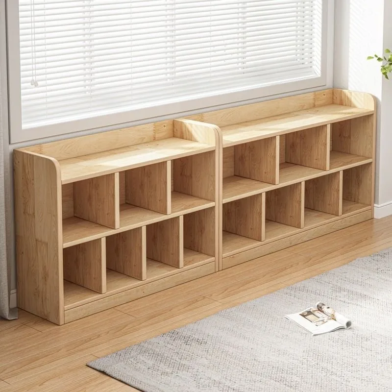 

Solid wood bookshelf floor-to-ceiling bookcase shelf kindergarten storage cabinet living room combination grid